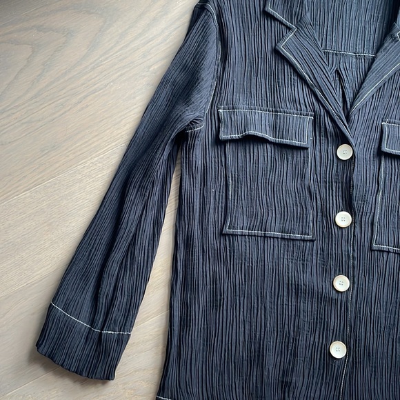 Zara topstitched blouse black - Picture 9 of 11